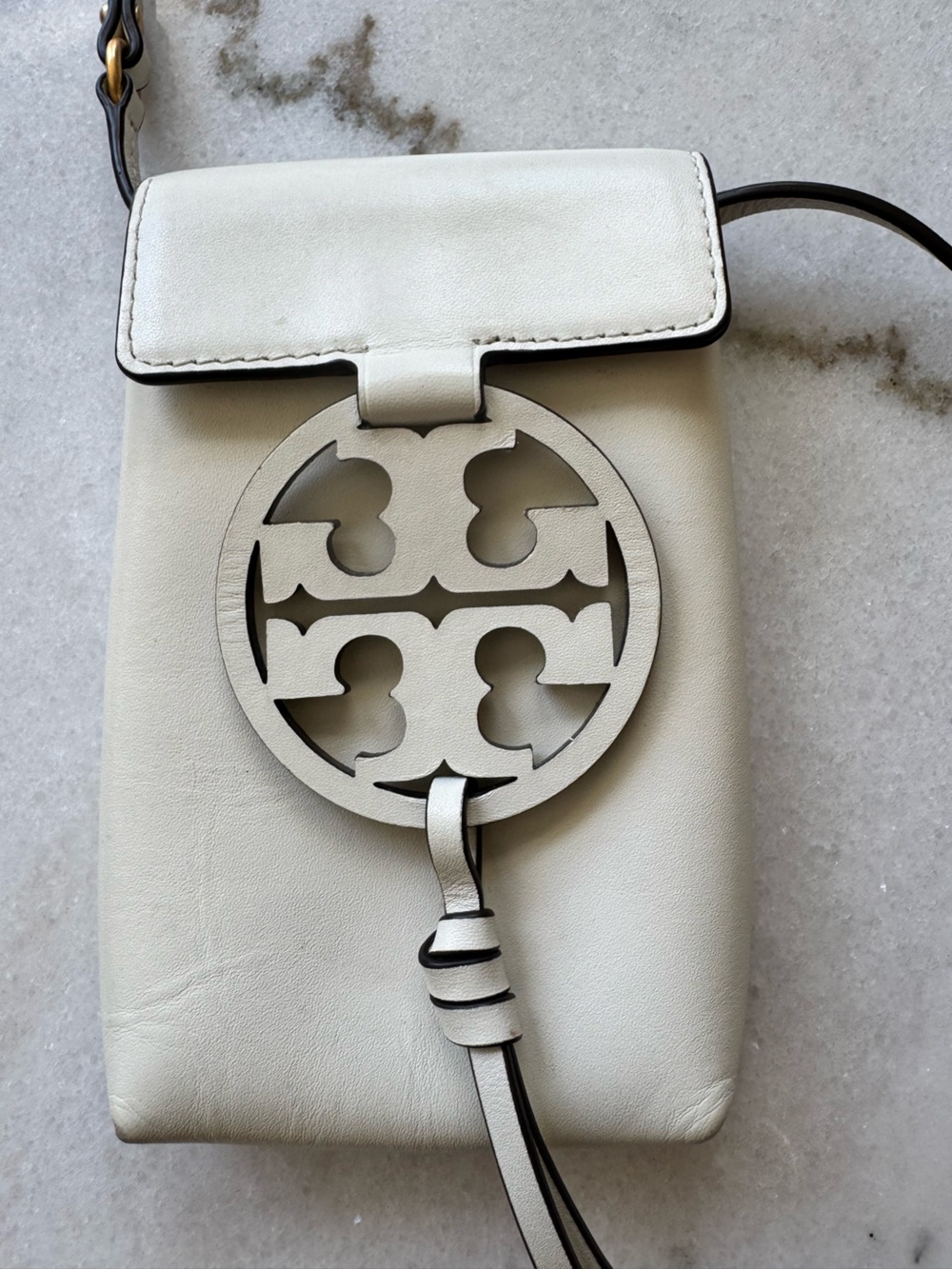 Tory Burch Miller Phone Crossbody – Ivory/Cream